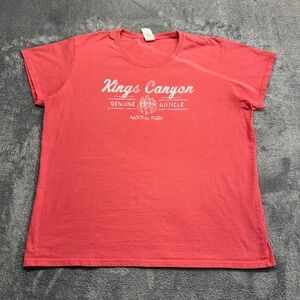 Gildan Kings Canyon National Park T-Shirt Womens 2XL Pink Good Graphic Tee